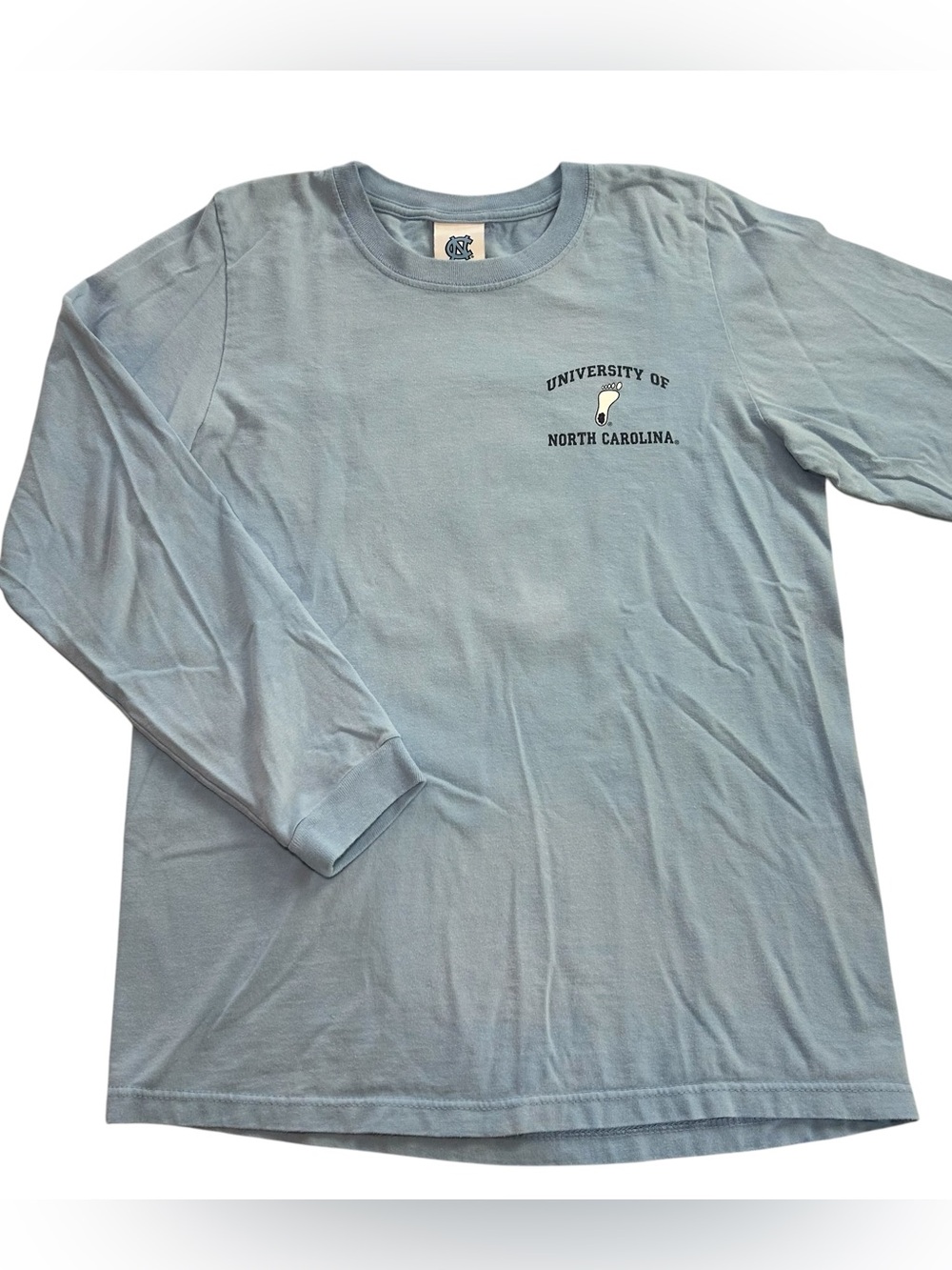 VTG Cotton Exchange UNC North Carolina Tar Heels Men’s Long Sleeve Shirt Blue S